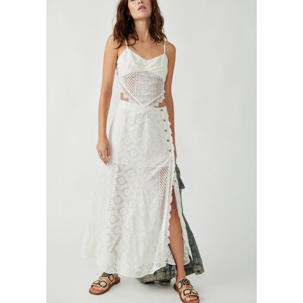 NWT FREE PEOPLE Cynthia Lace Set / Gardenia